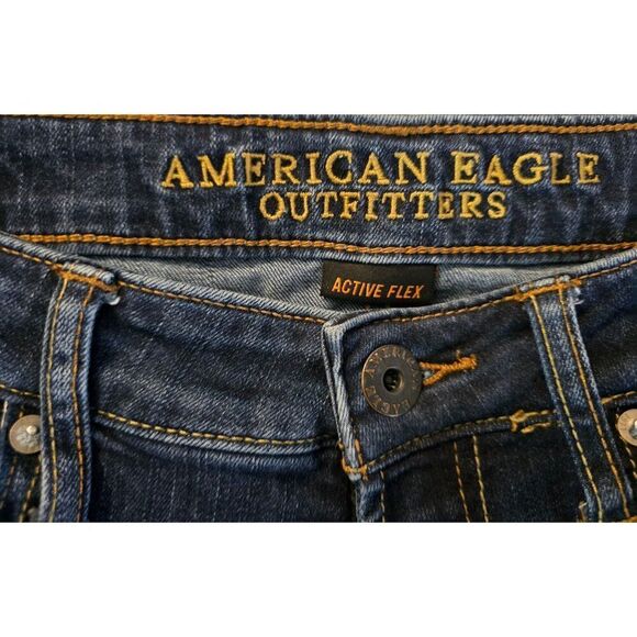 American Eagle Active Flex Slim Jeans Dark Wash Medium 32 x 34 - Picture 12 of 16